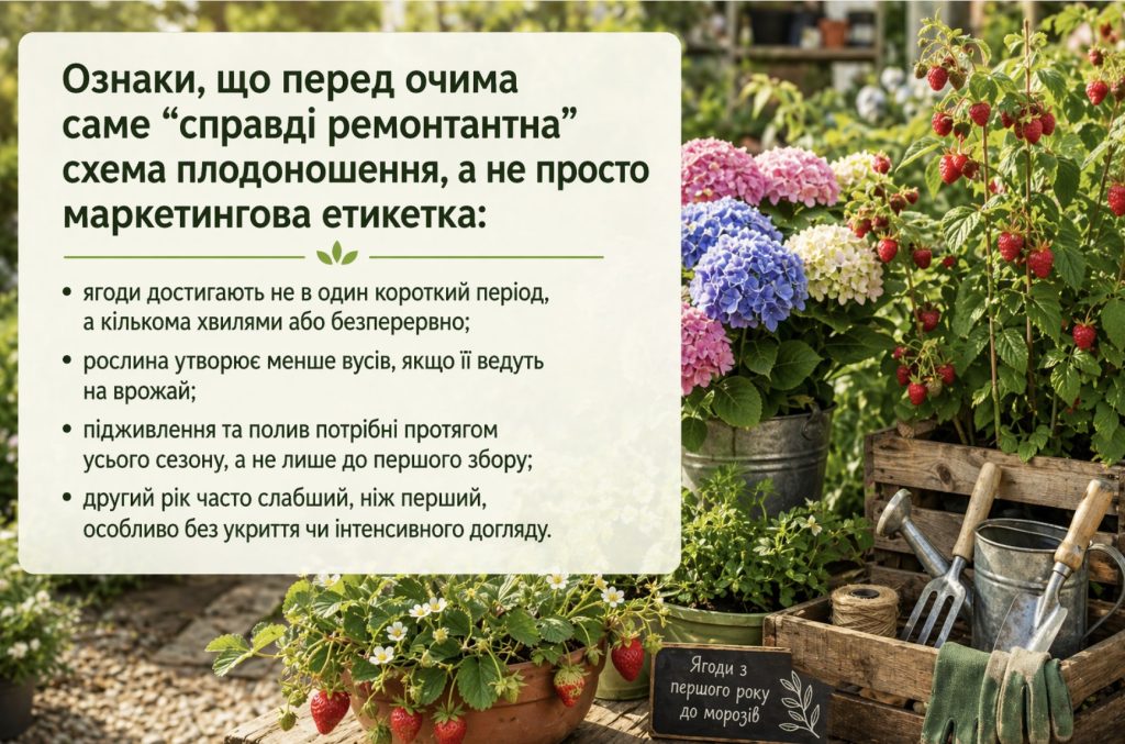 Ремонтантний сорт полуниці, малини, гортензії: що це таке і як це працює