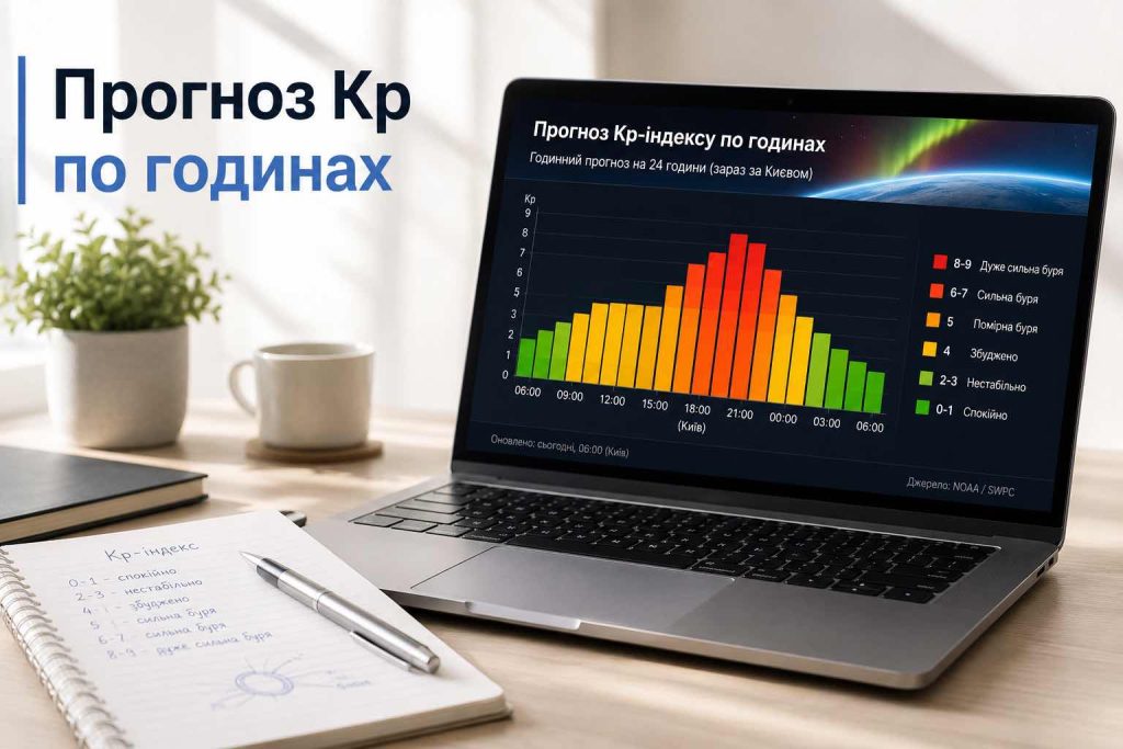 Магнітні бурі 3–4 липня накриють Землю: погодинний прогноз Kp і поради для здоров’я