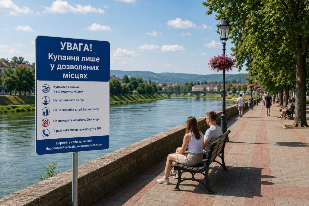 Де купатися в Ужгороді влітку 2026: чи є відкриті пляжі та безпечні місця біля води
