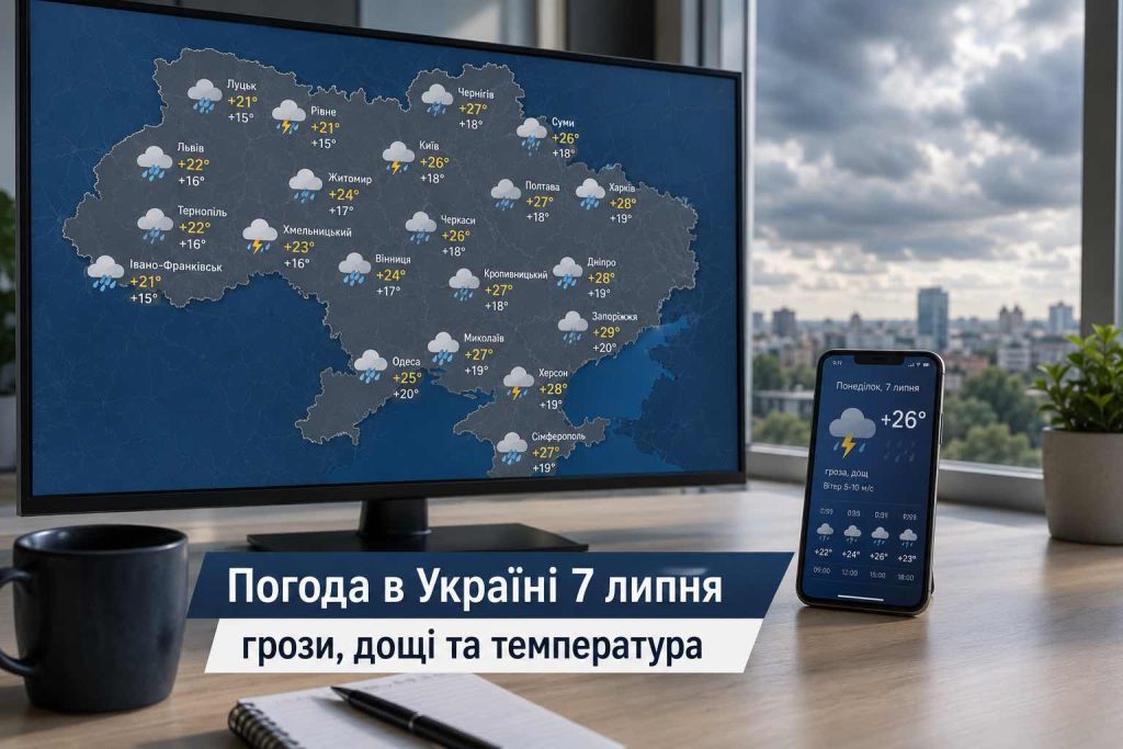 Україну накриває негода: де 7 липня чекати грози, дощі та різку зміну температури