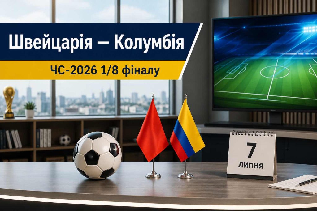 ЧС-2026 7 липня, Швейцарія — Колумбія у 1/8 фіналу: час матчу, прогноз і де дивитися в Україні