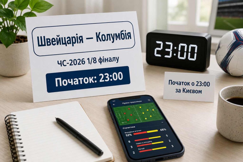 ЧС-2026 7 липня, Швейцарія — Колумбія у 1/8 фіналу: час матчу, прогноз і де дивитися в Україні