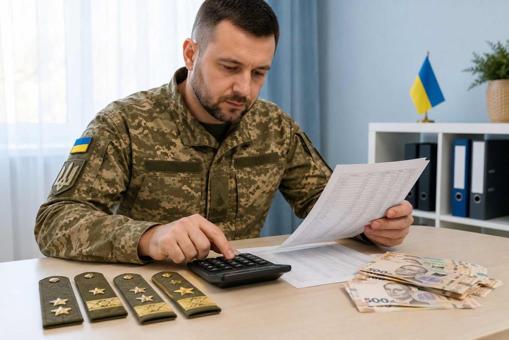 Скільки військові отримують за звання у 2026 році: таблиця окладів від солдата до генерала