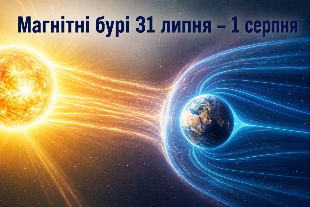 Магнітні бурі 31 липня – 1 серпня: Kp підніметься до 4,33 — названо пікові години