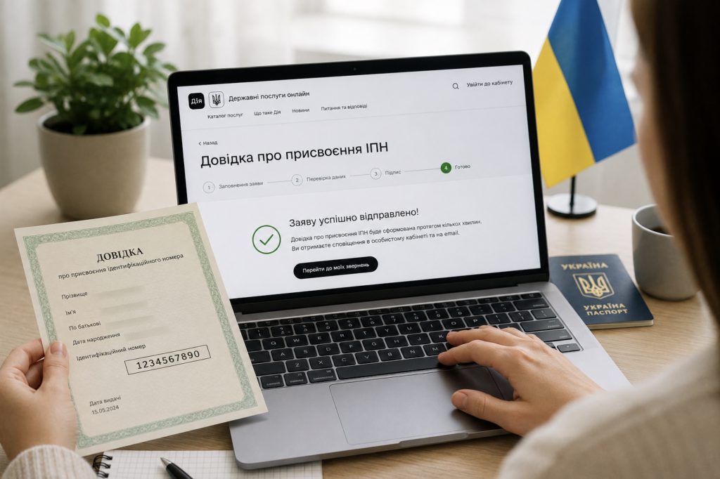 Як отримати довідку про присвоєння ІПН дитині онлайн у 2026 році