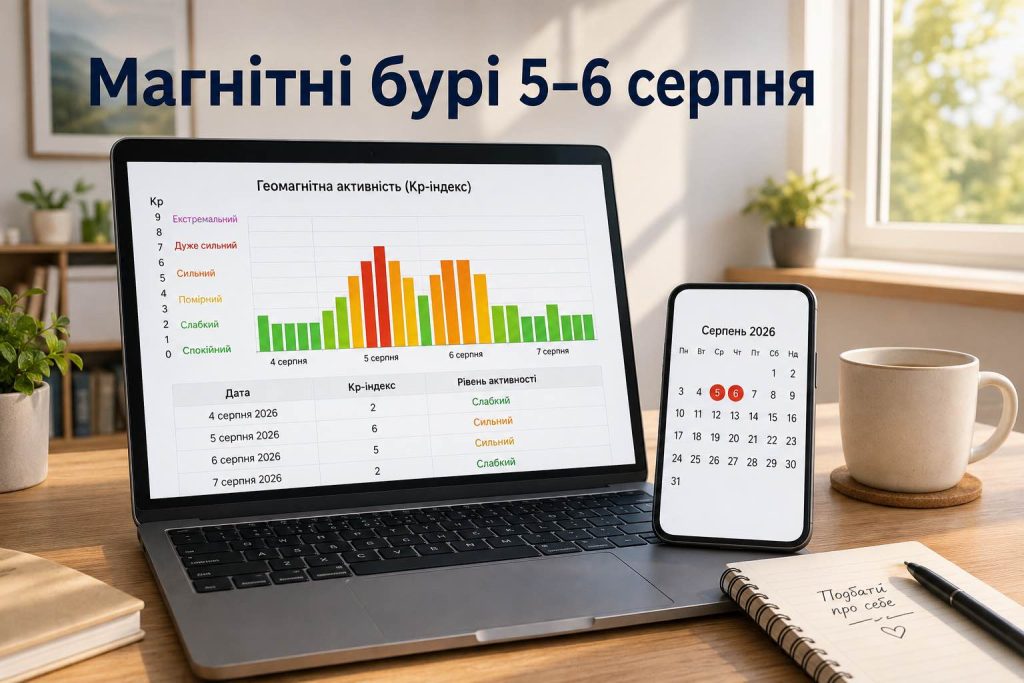 Коли чекати магнітну бурю 5–6 серпня: прогноз для України