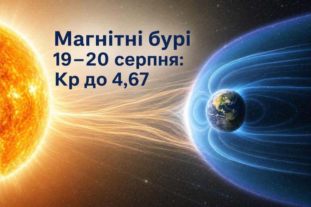 Магнітні бурі 19–20 серпня 2026: коли Kp зросте до 4,67 і які години найнебезпечніші Магнітні бурі 19–20 серпня 2026: коли Kp зросте до 4,67 і які години найнебезпечніші