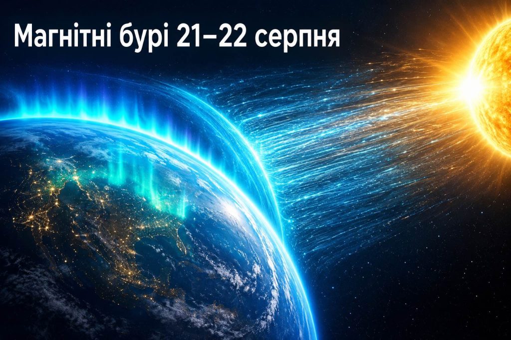 Магнітні бурі 21–22 серпня 2026: точний прогноз Kp по годинах і години піків Магнітні бурі 21–22 серпня 2026: точний прогноз Kp по годинах і години піків