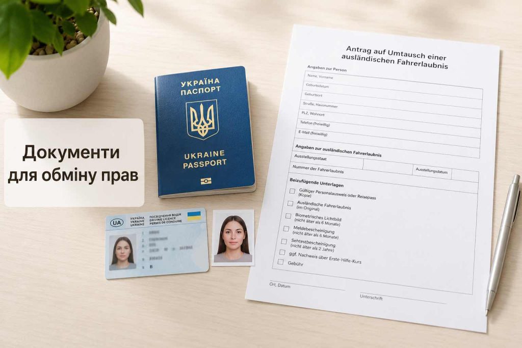 Як обміняти українські права на німецькі без іспитів у 2026 році онлайн: ціна, документи та строки