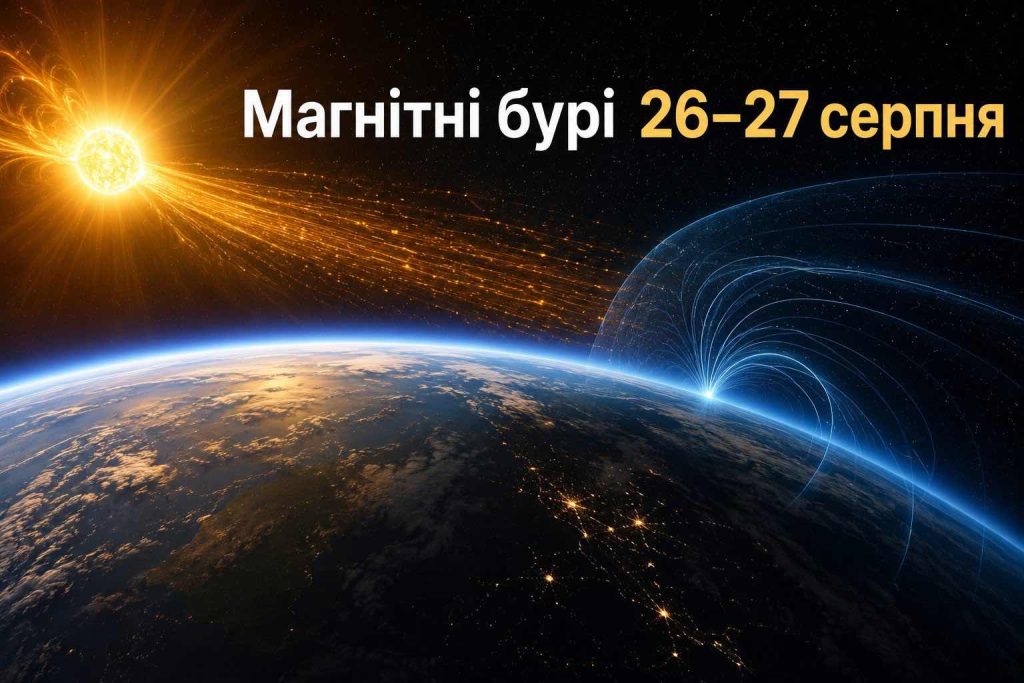 Магнітні бурі 26 і 27 серпня: найнебезпечніші години та прогноз Kp для України Магнітні бурі 26 і 27 серпня: найнебезпечніші години та прогноз Kp для України