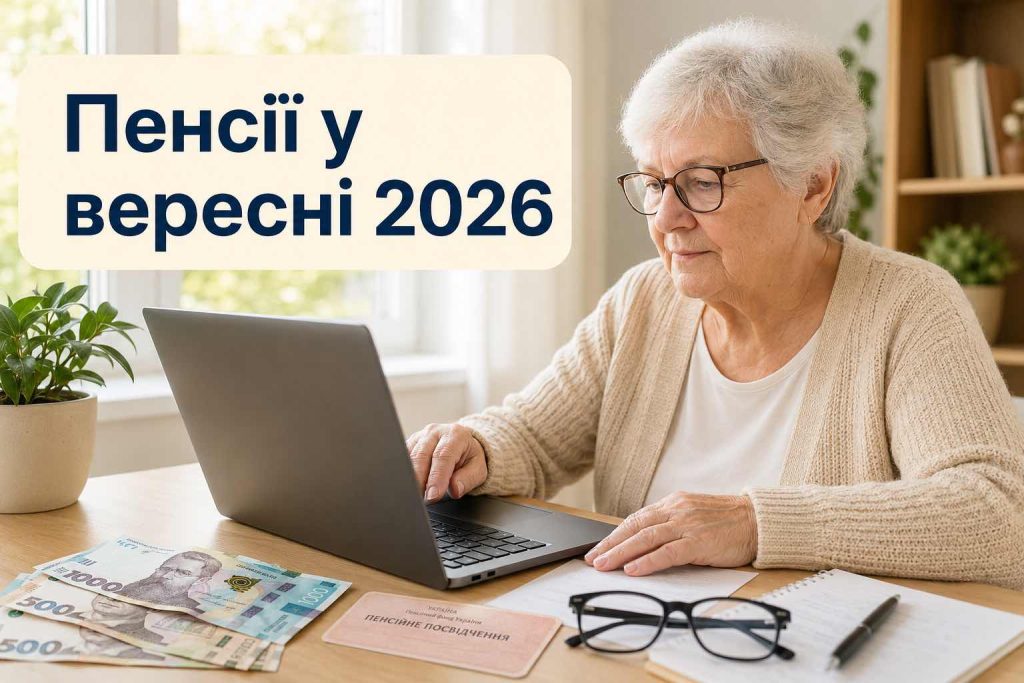 Пенсії, виплати й тарифи з 1 вересня 2026: які зміни чекають українців