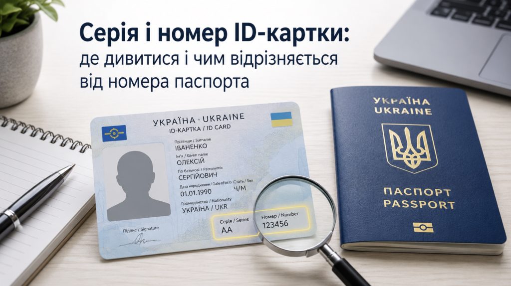 Серія і номер ID-картки: де дивитися і чим відрізняється від номера паспорта