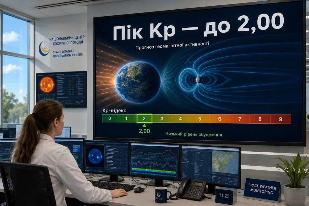 Магнітні бурі 2–3 вересня 2026: свіжий прогноз Kp по годинах для України