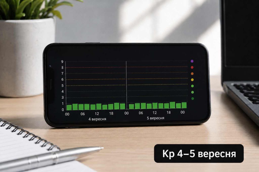 Чи буде магнітна буря 4–5 вересня: точний прогноз Kp для України по годинах