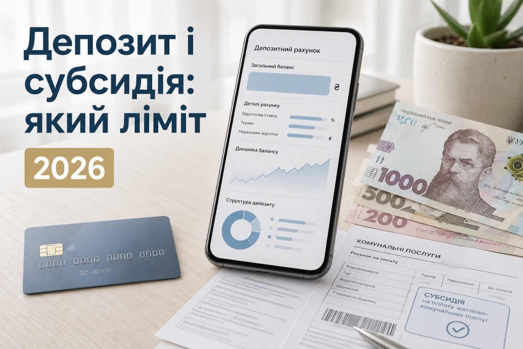 Чи впливає депозит на субсидію у 2026 році: яку суму враховує ПФУ та коли можуть забрати виплату