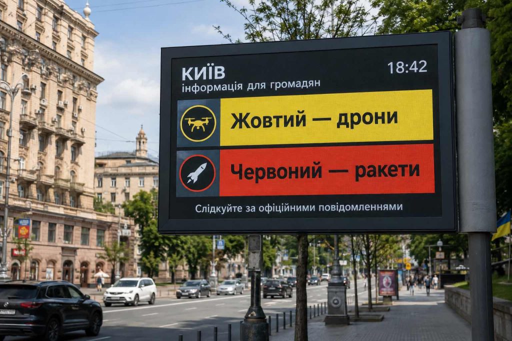 Київ змінює правила під час тривог: що означають жовтий і червоний рівні загрози та як працюватиме метро