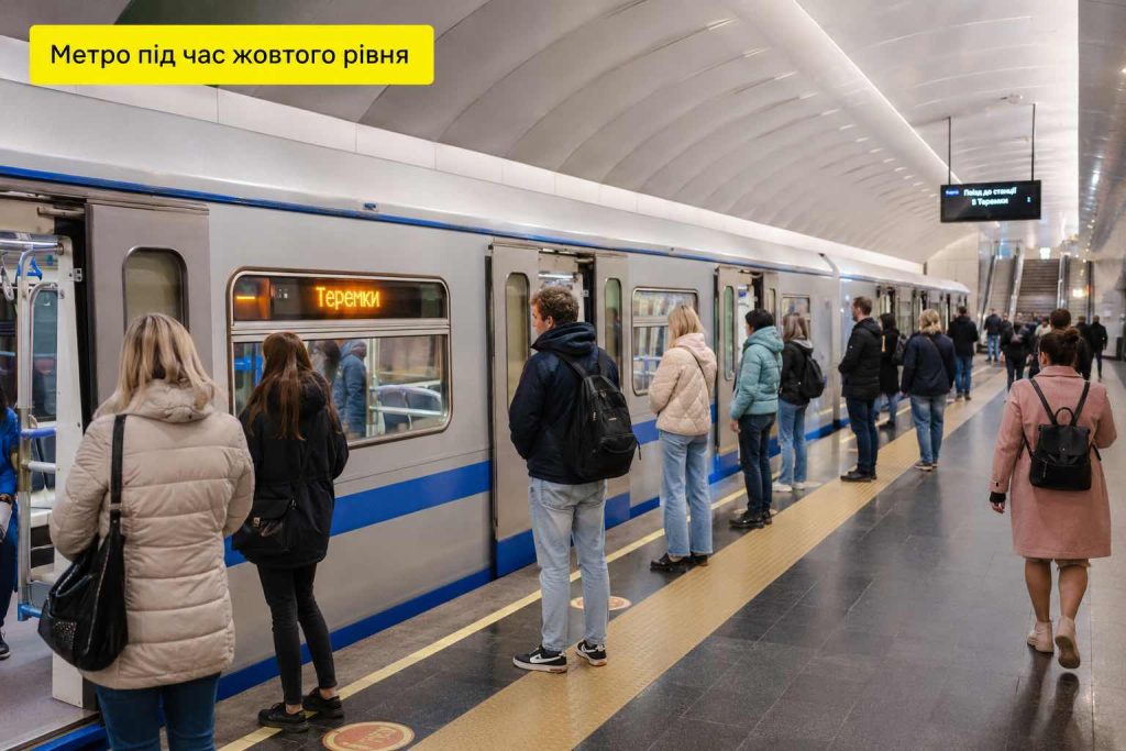Київ змінює правила під час тривог: що означають жовтий і червоний рівні загрози та як працюватиме метро
