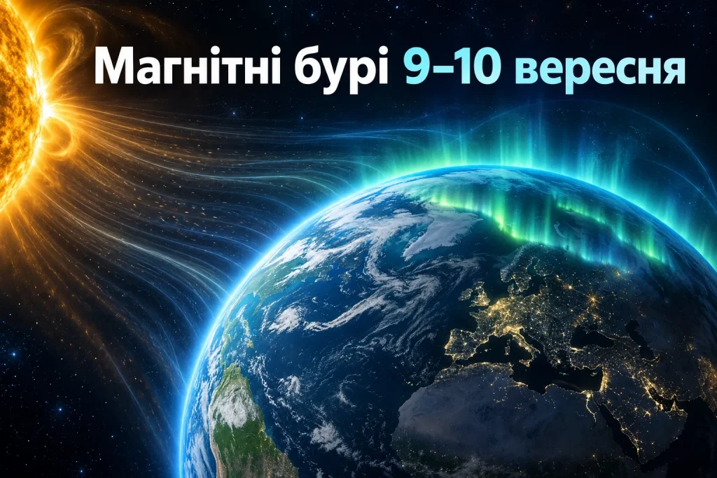 Магнітні бурі 9–10 вересня 2026: погодинний прогноз Kp і точний час піку
