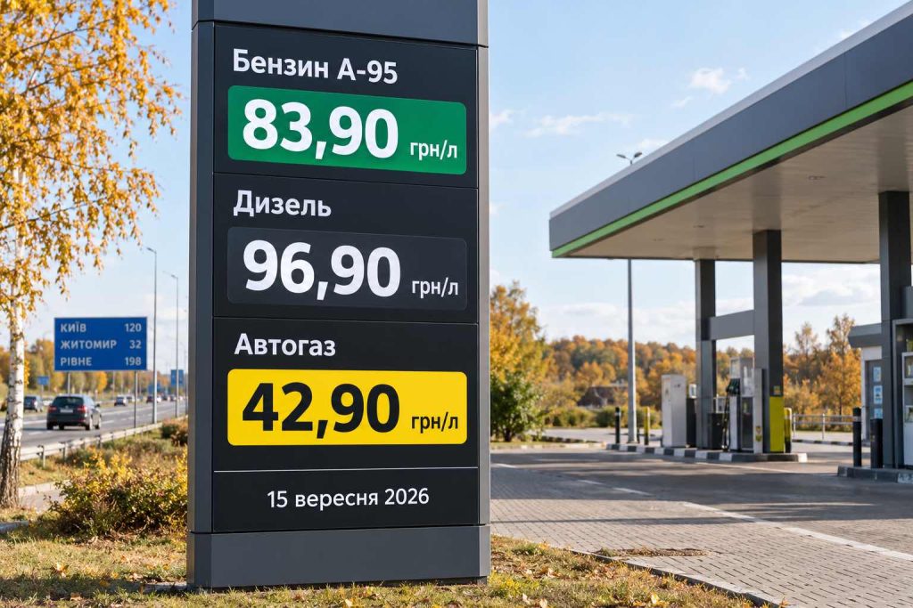 Ціни на бензин, дизель і газ 15 вересня: скільки коштує пальне на АЗС та де дешевше заправитися