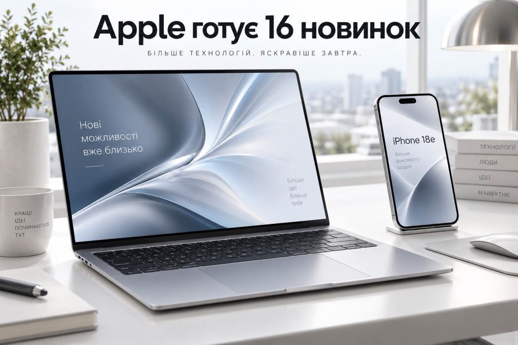 Сенсорний MacBook і дешевий iPhone 18e: Apple готує 16 новинок, які змінять лінійку — що відомо про реліз