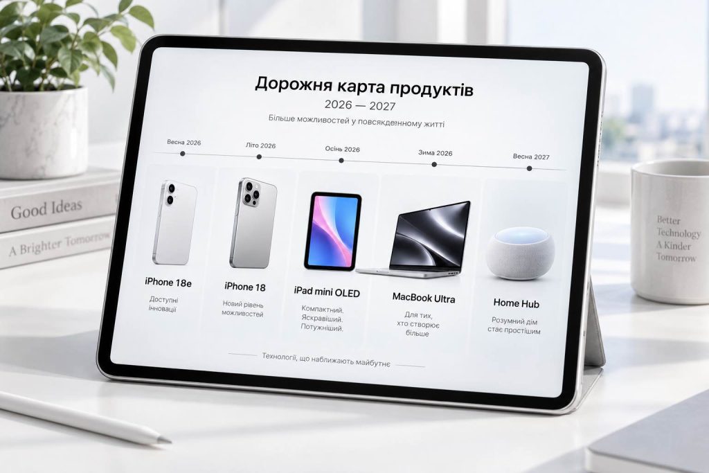 Сенсорний MacBook і дешевий iPhone 18e: Apple готує 16 новинок, які змінять лінійку — що відомо про реліз