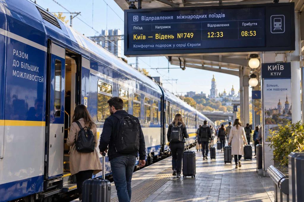 Потяг 749 Київ – Відень-Головний: актуальний розклад, квитки, ціна та маршрут 2026