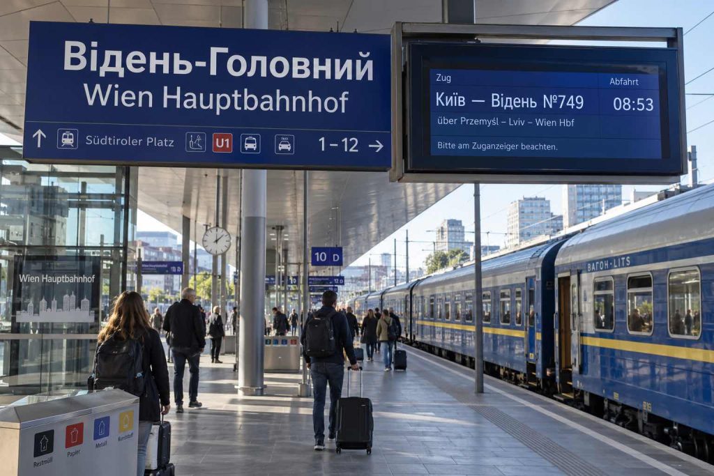 Потяг 749 Київ – Відень-Головний: актуальний розклад, квитки, ціна та маршрут 2026