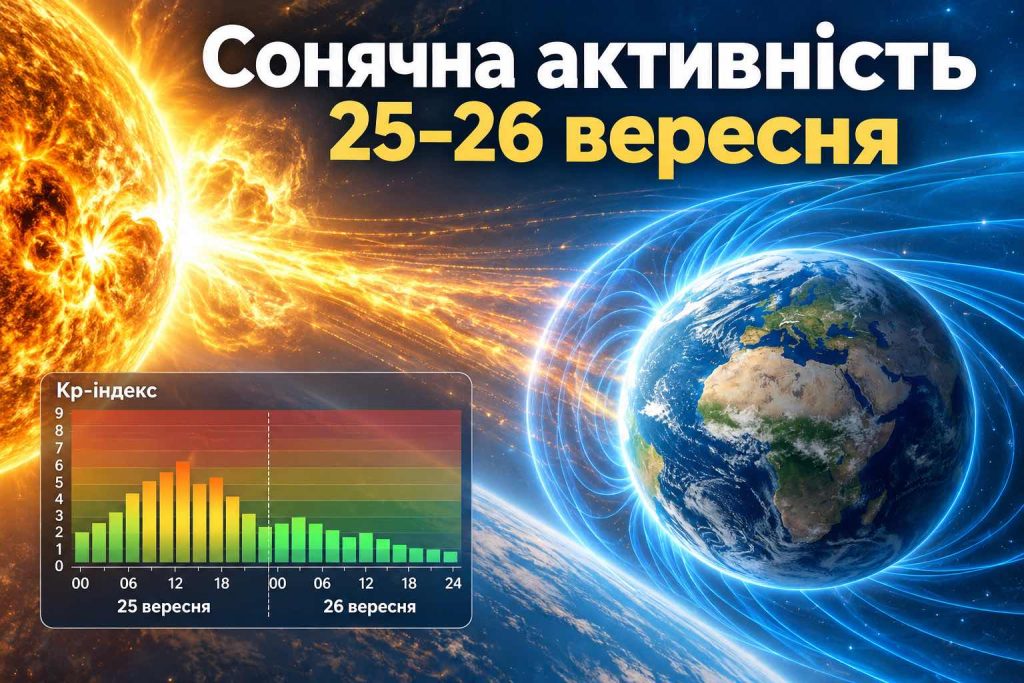 Чи буде магнітна буря 25 і 26 вересня: свіжий прогноз Kp та найактивніші години