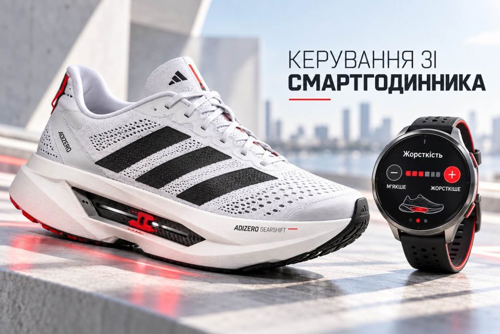 Кросівки, які перемикають «передачі»: що відомо про революційний Adidas Adizero Gearshift та де їх замовити в Україні
