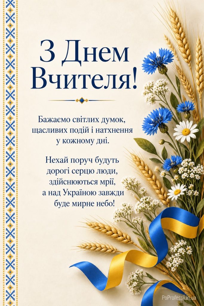 З Днем вчителя 2026: душевні привітання, короткі СМС, вірші та листівки