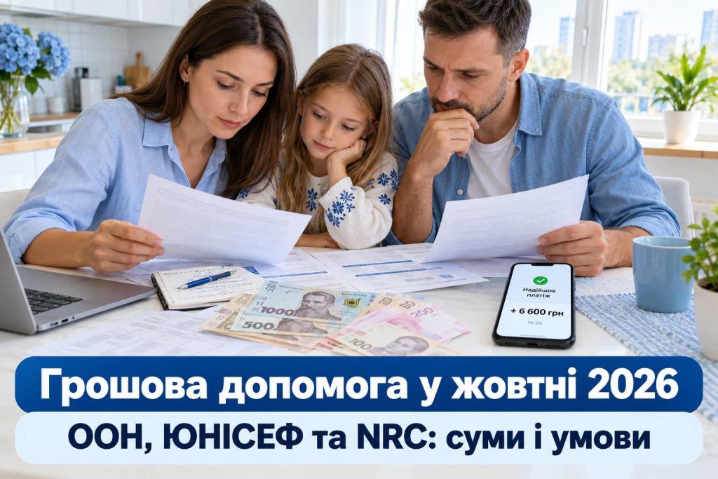 Грошова допомога від ООН, ЮНІСЕФ та NRC у жовтні 2026: хто отримає до 19 400 грн і як подати заявку — покрокова інструкція