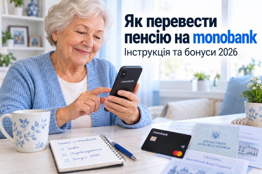 Як отримувати пенсію на monobank: покрокова інструкція для пенсіонерів 2026 Як отримувати пенсію на monobank: покрокова інструкція для пенсіонерів 2026